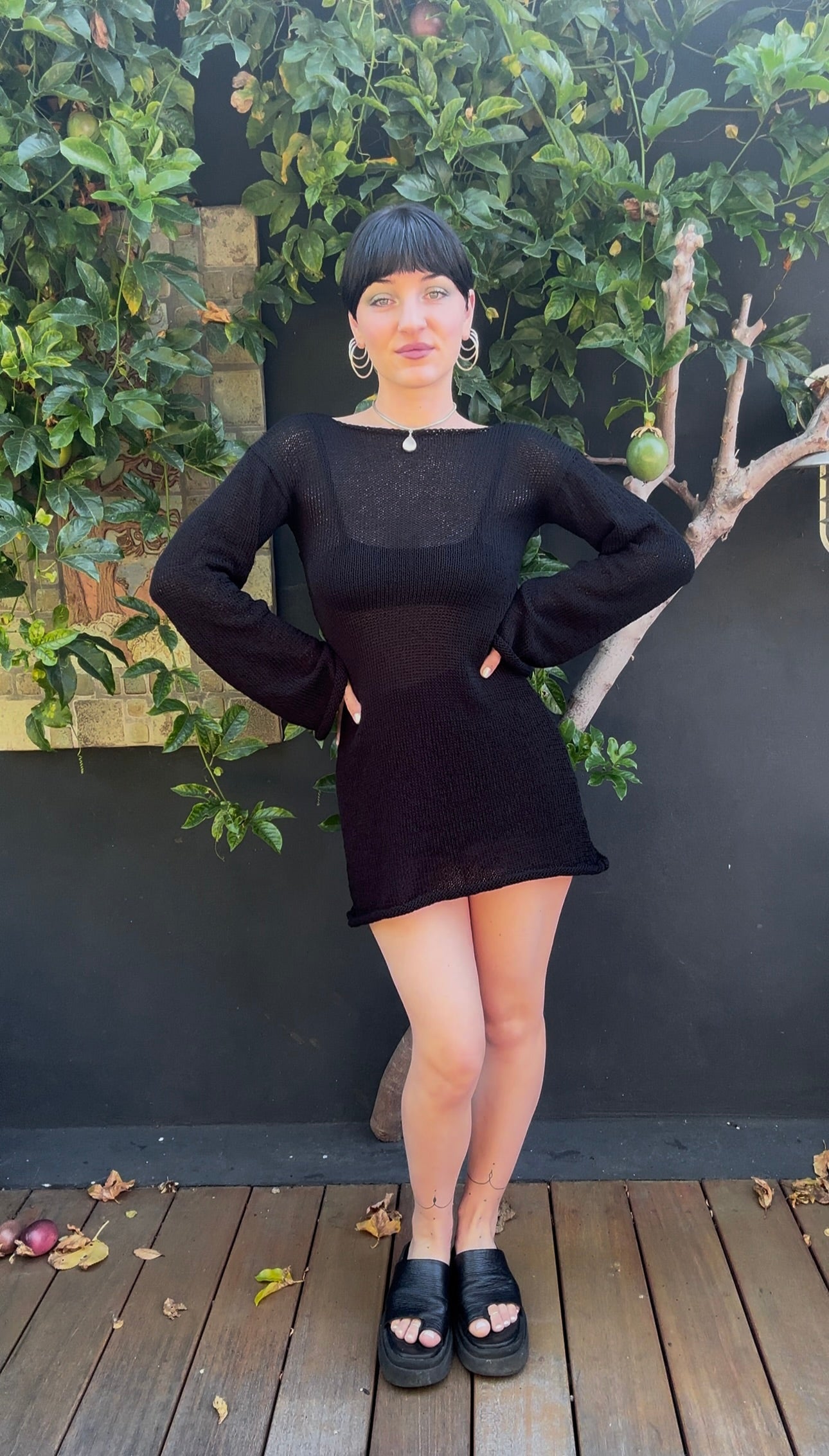 Nessaea Longsleeve Knit Mini Dress *