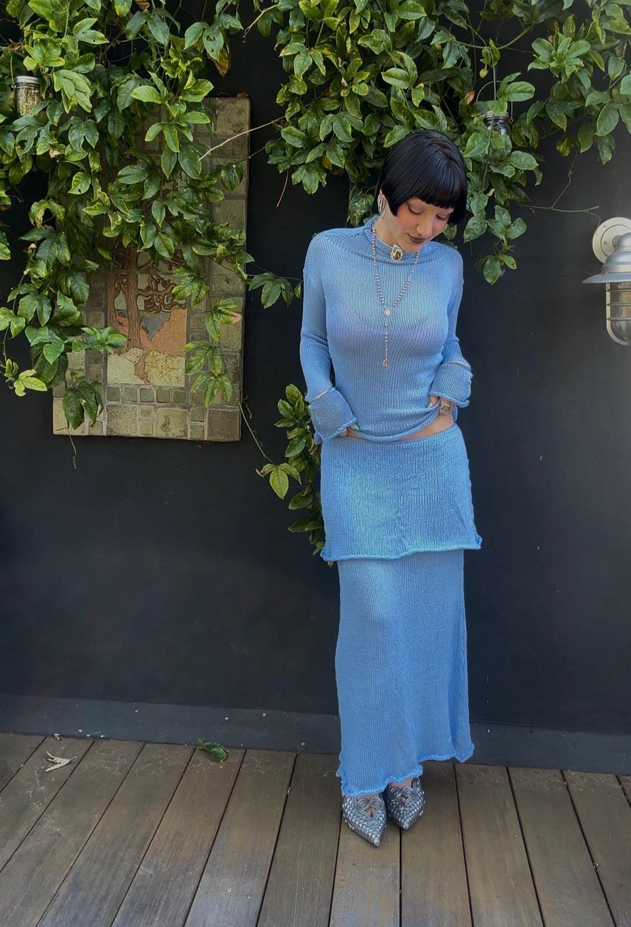 Glacier Knit Maxi Skirt *