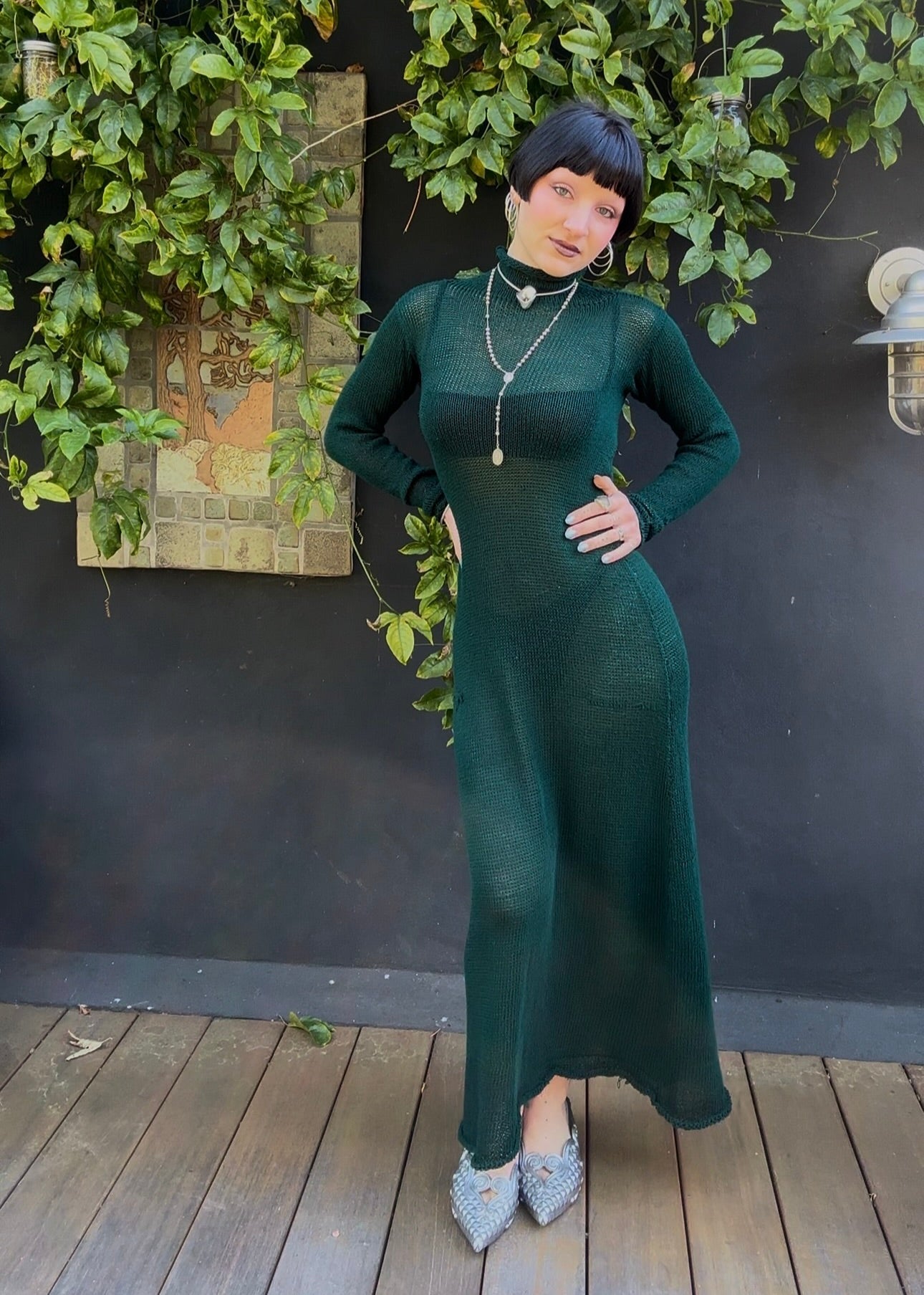 Alocasia Knit Mockneck Maxi Dress *