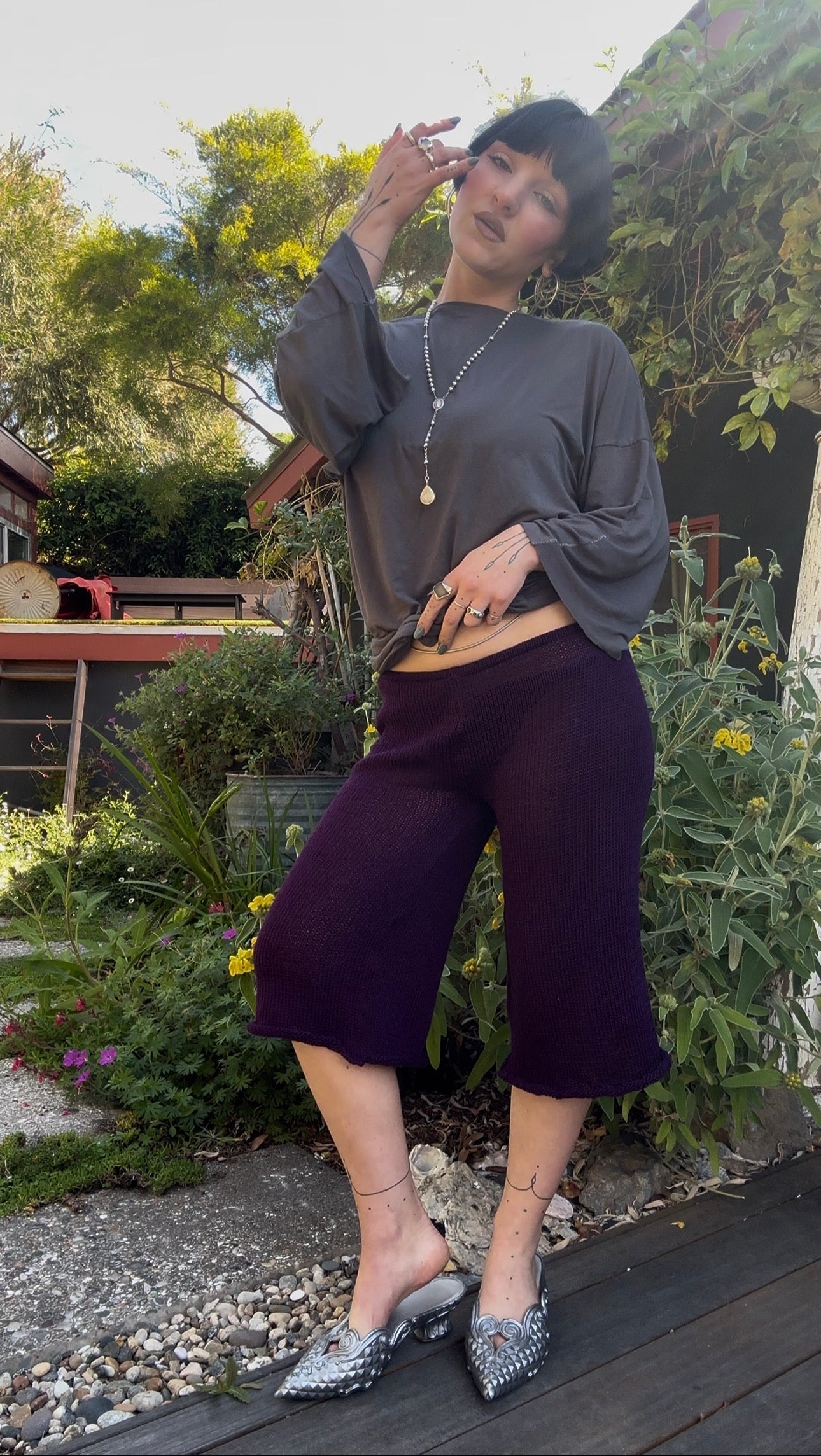 Noctiluca Knit Capri Pants *