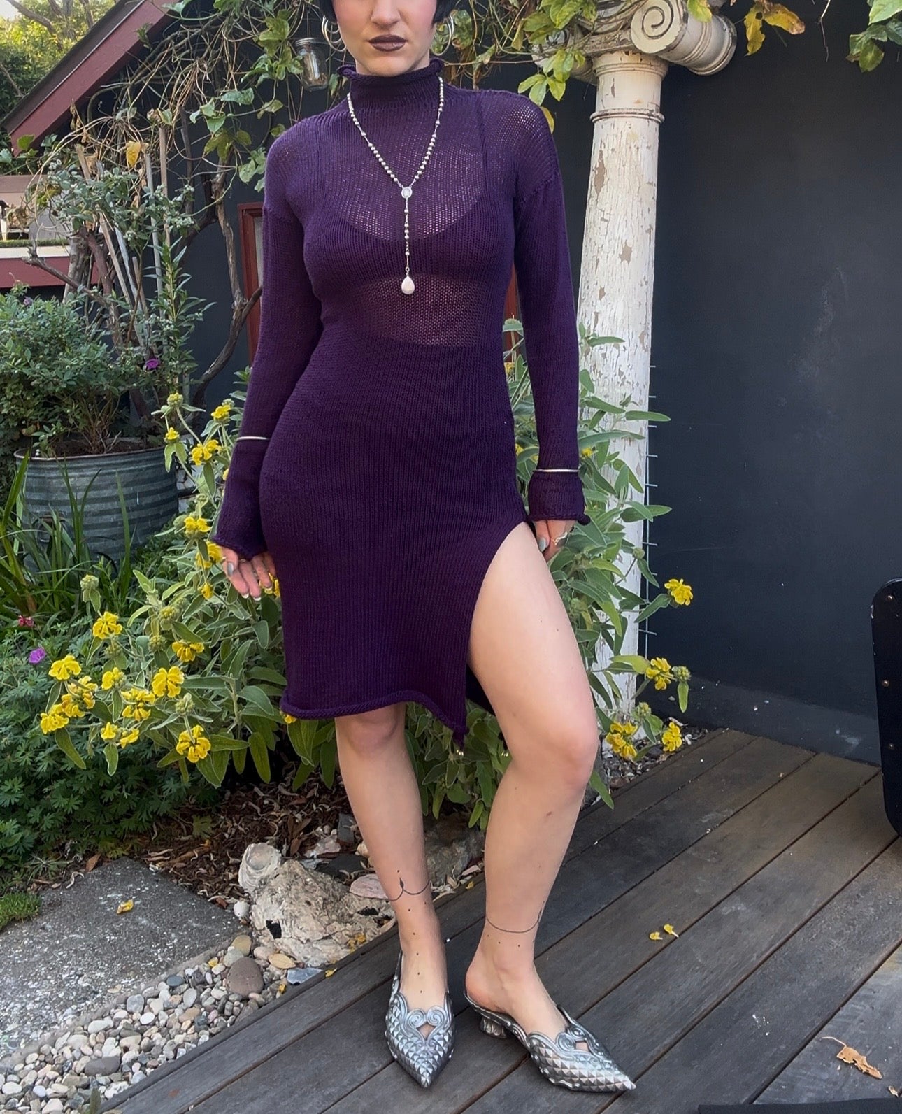 Clytemnestra Mockneck Midi Dress *
