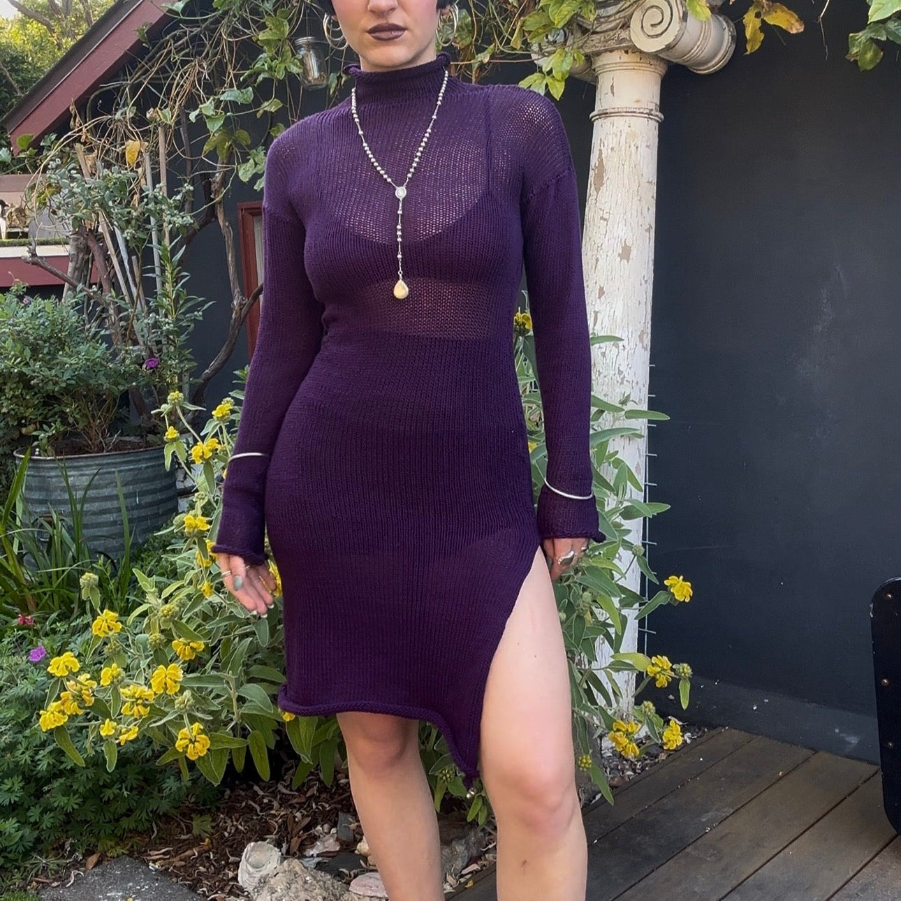 Clytemnestra Mockneck Midi Dress *