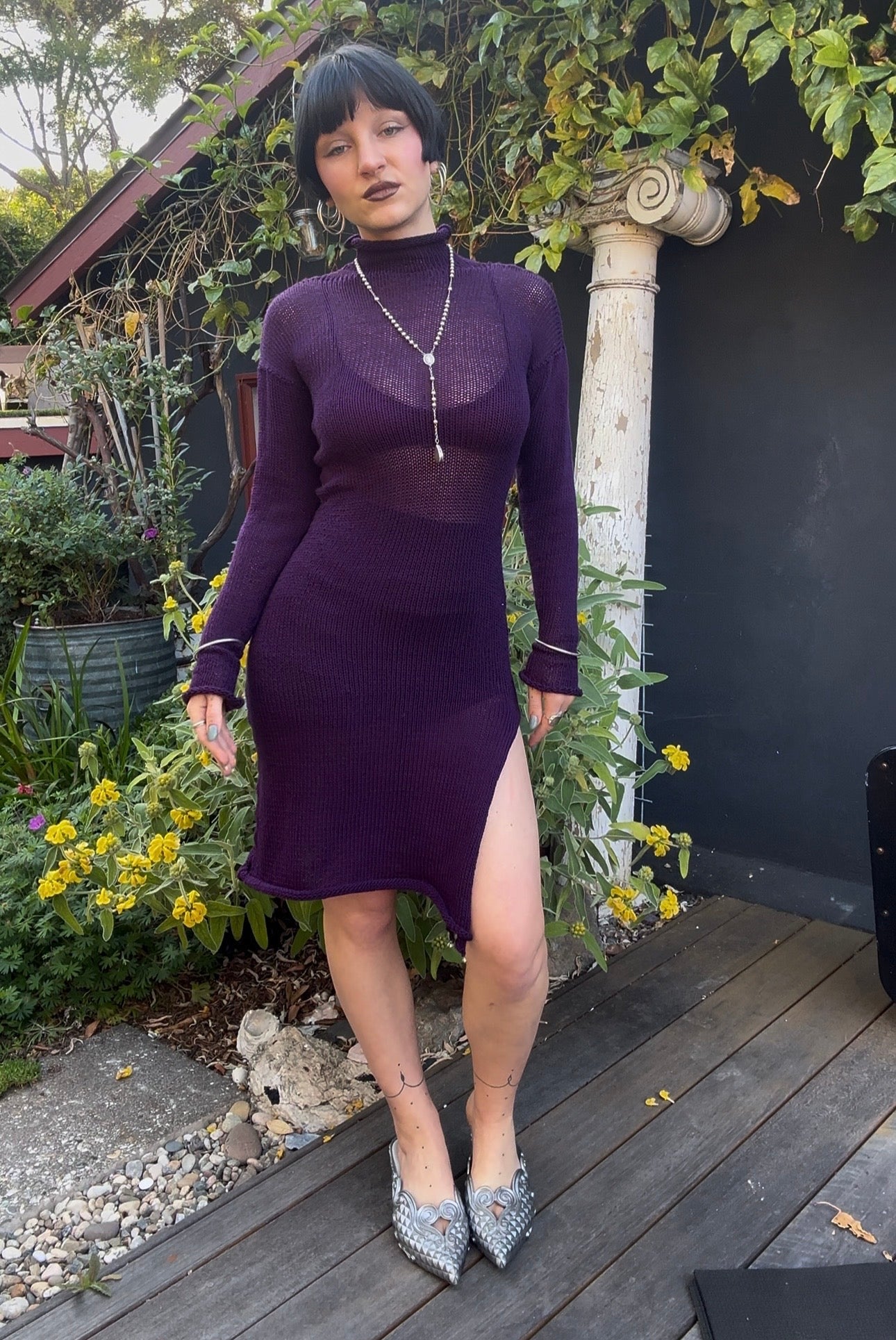 Clytemnestra Mockneck Midi Dress *