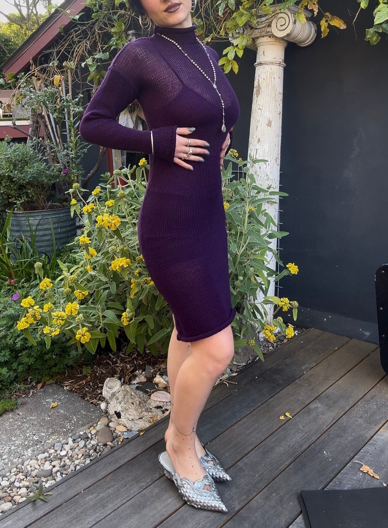 Clytemnestra Mockneck Midi Dress *