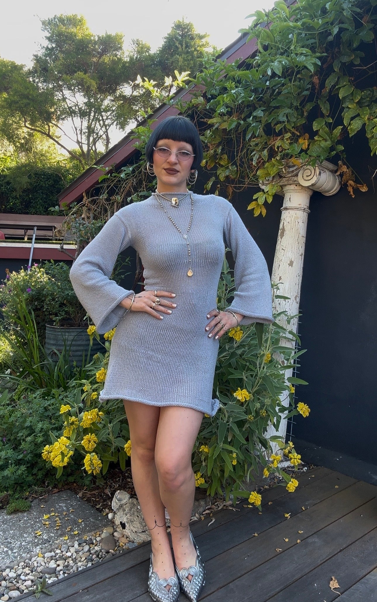 Snowfall Long Sleeve Mini Dress *