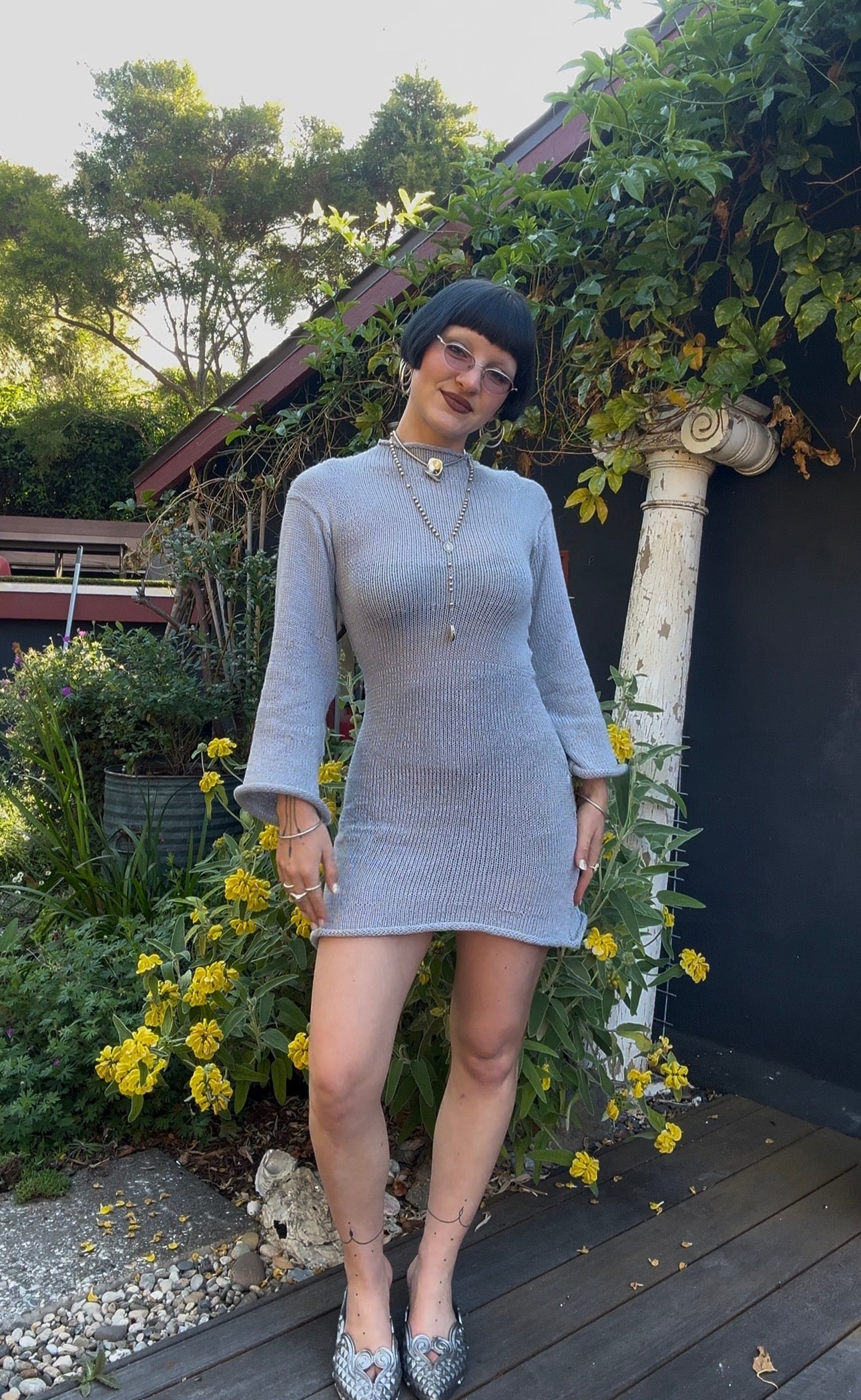 Snowfall Long Sleeve Mini Dress *