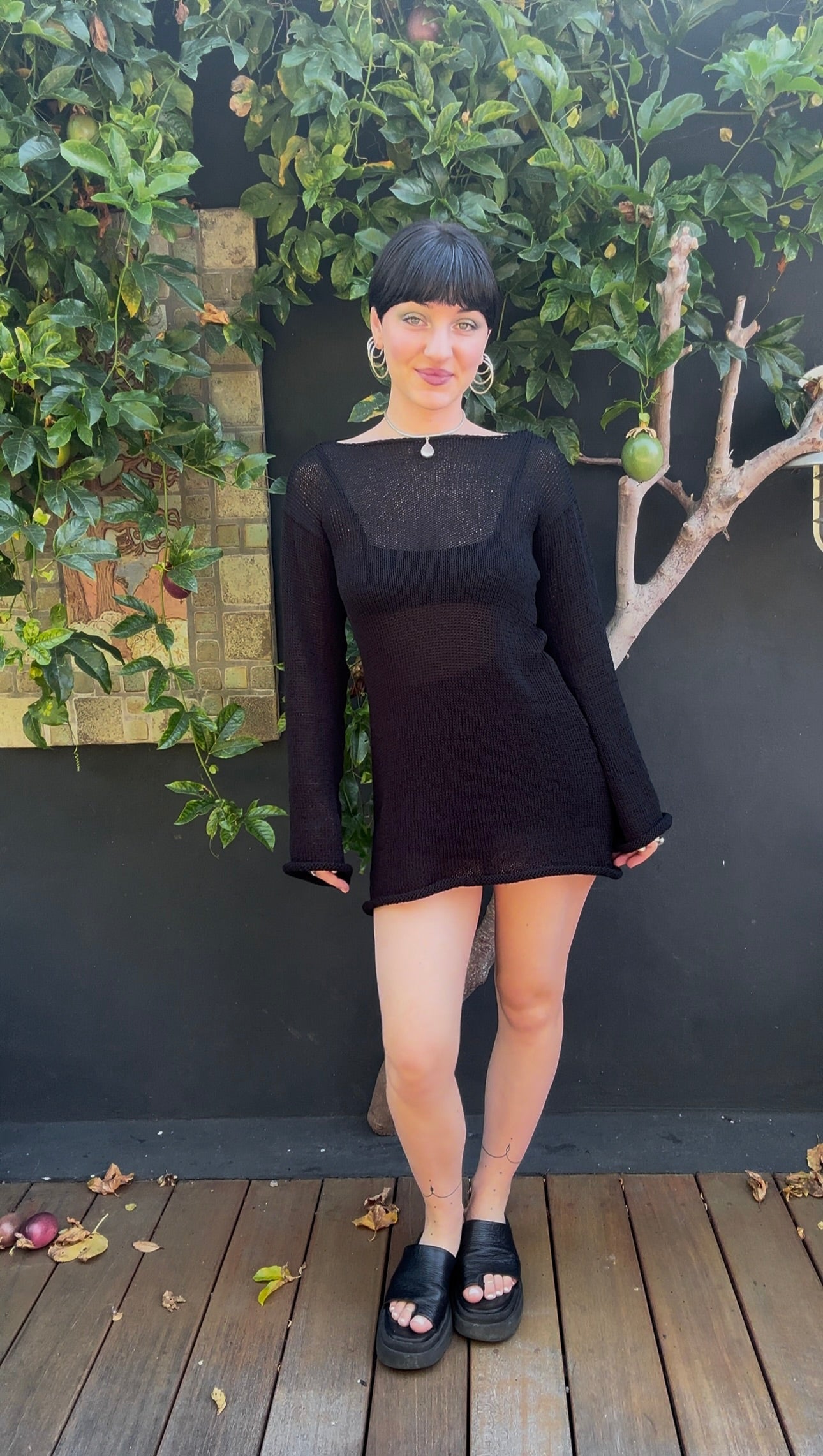 Nessaea Longsleeve Knit Mini Dress *
