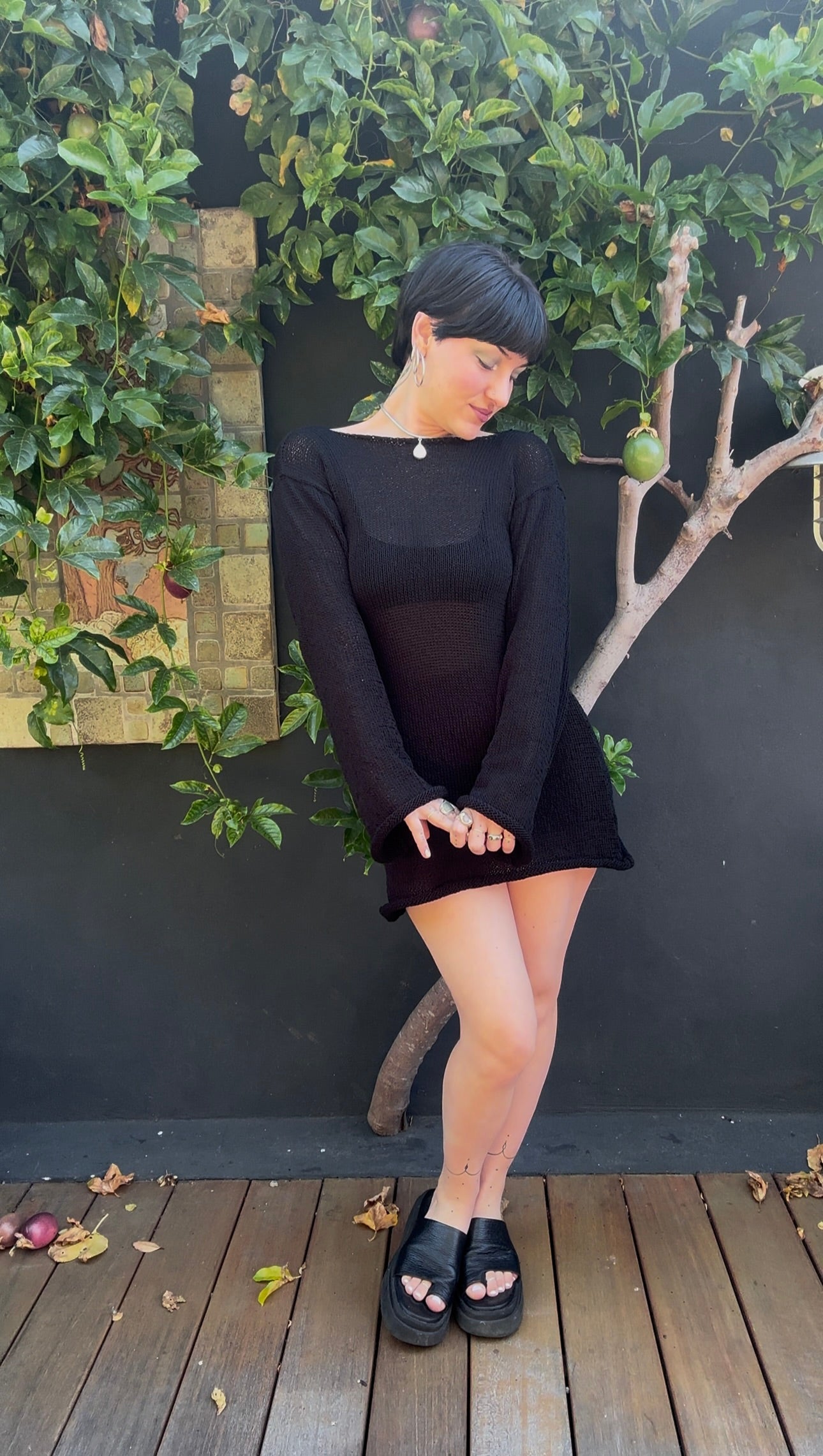 Nessaea Longsleeve Knit Mini Dress *