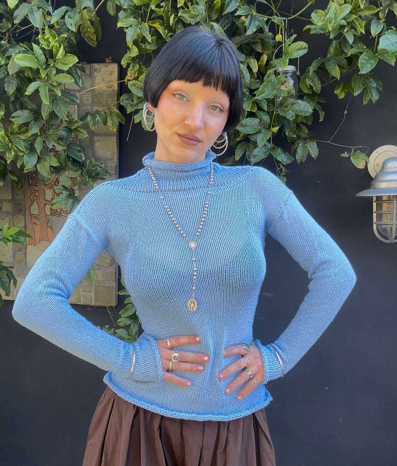 Iceberg Turtleneck Knit Top *
