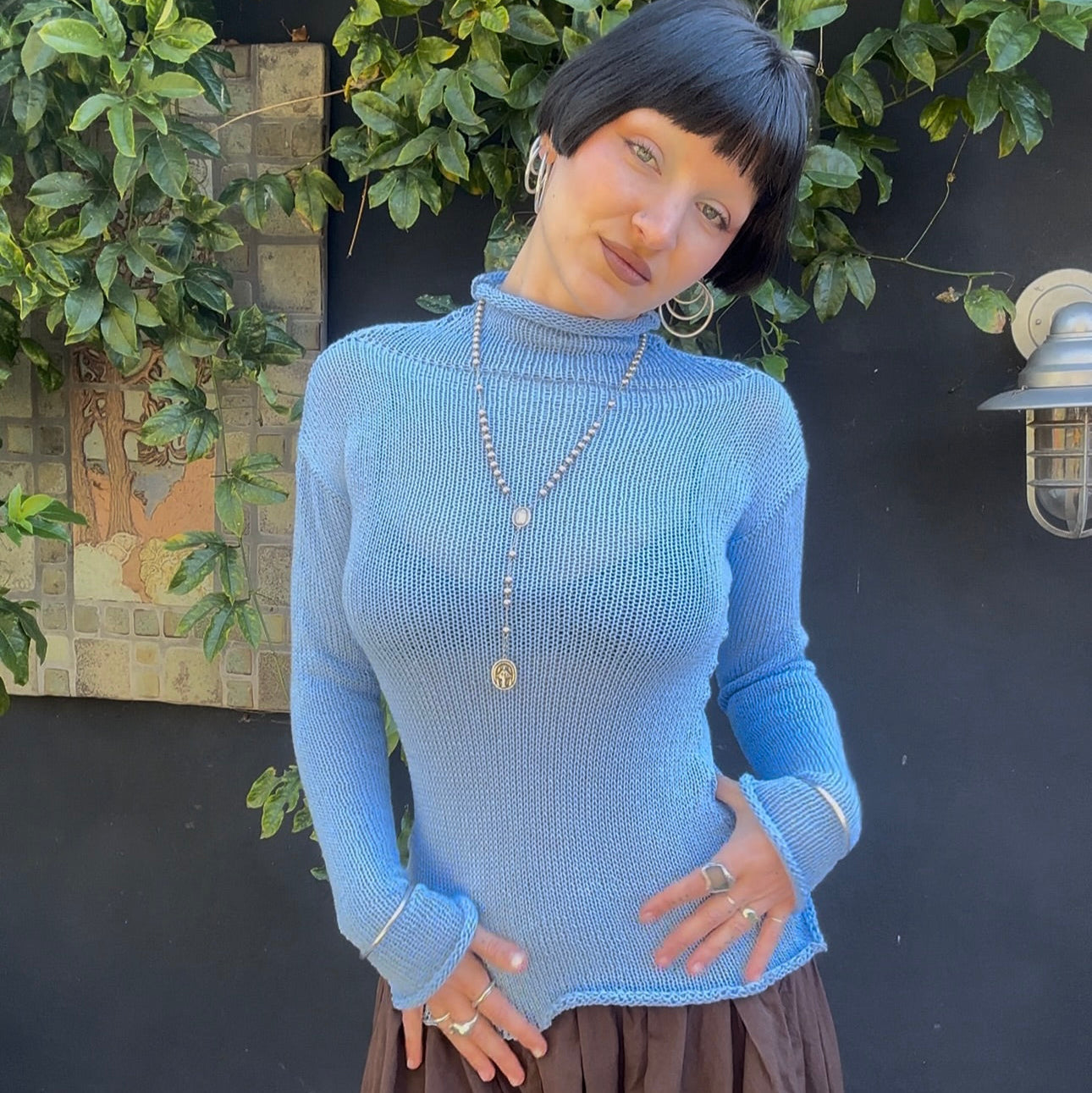 Iceberg Turtleneck Knit Top *