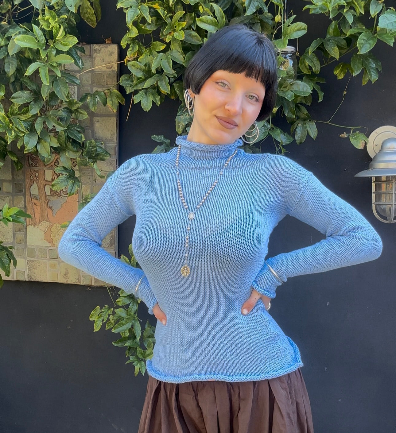 Iceberg Turtleneck Knit Top *