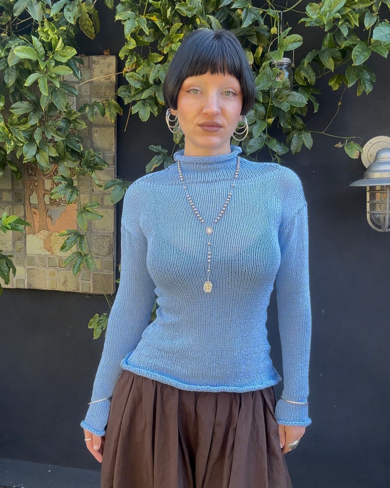 Iceberg Turtleneck Knit Top *