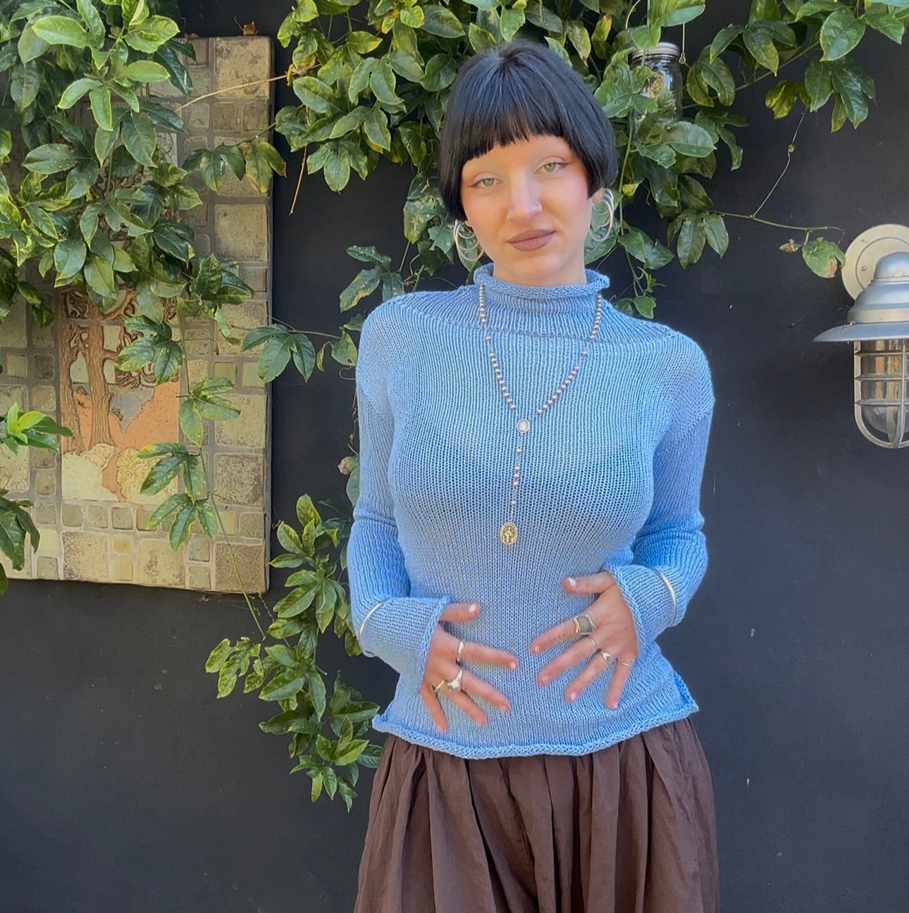 Iceberg Turtleneck Knit Top *