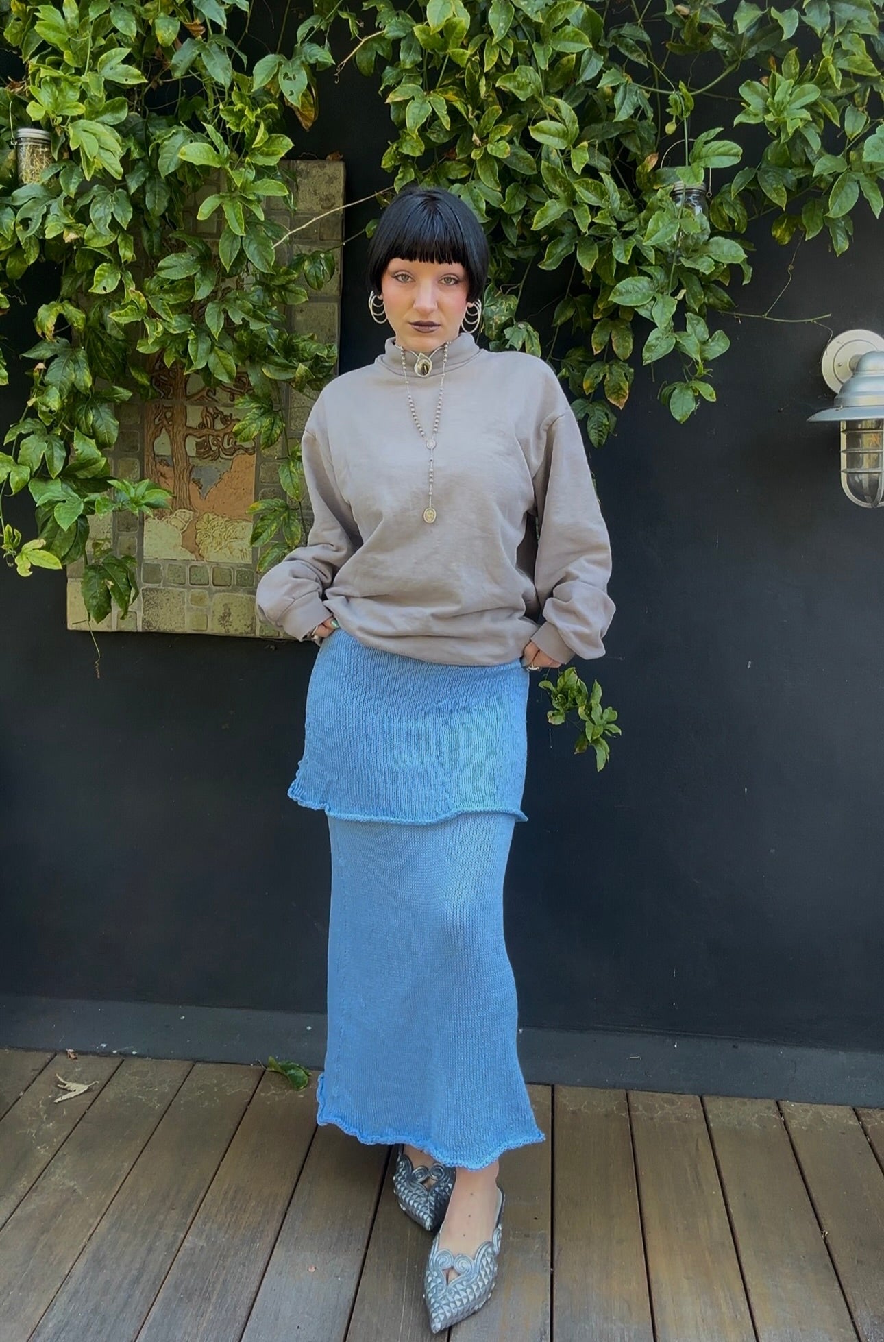 Glacier Knit Maxi Skirt *