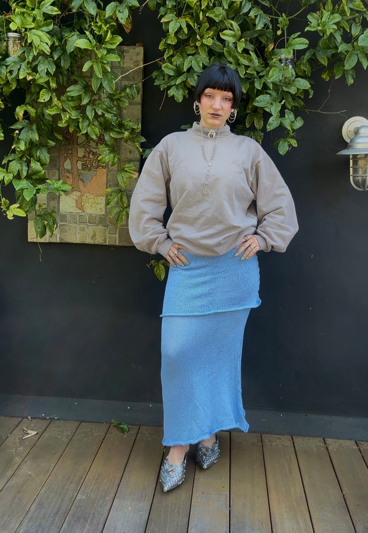 Glacier Knit Maxi Skirt *
