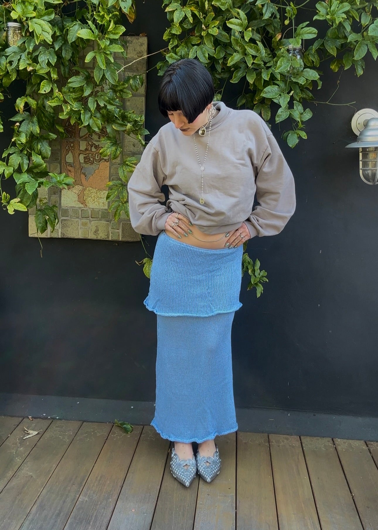 Glacier Knit Maxi Skirt *