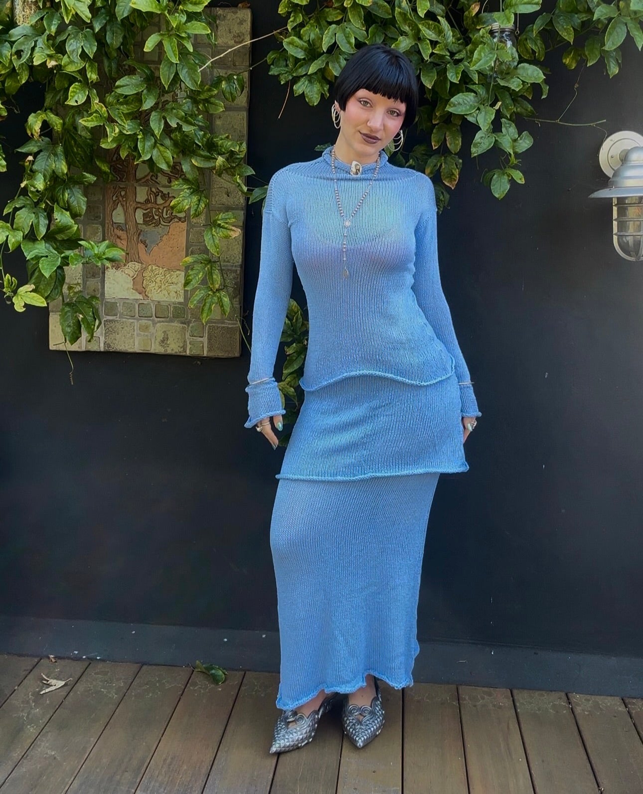 Glacier Knit Maxi Skirt *