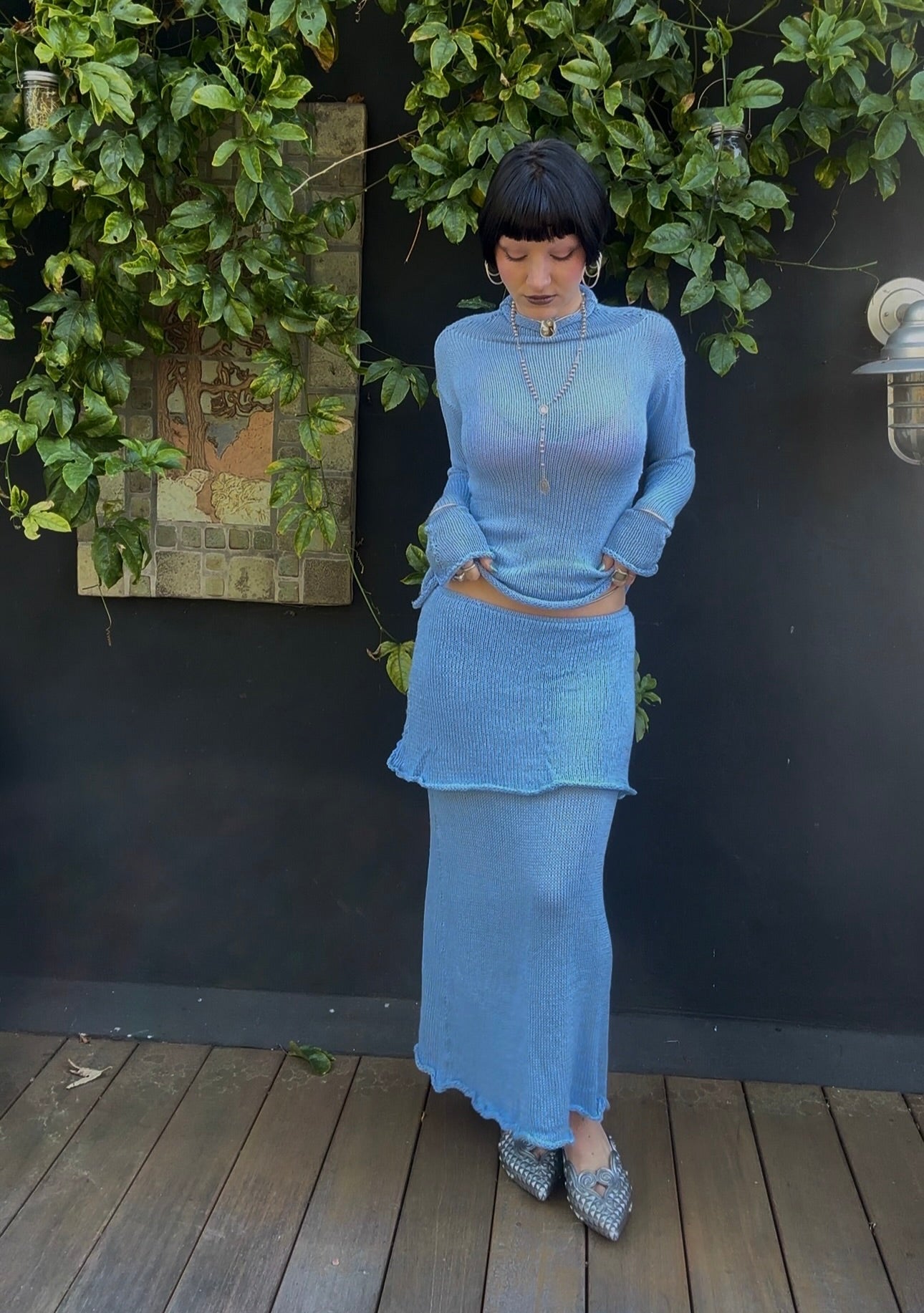Glacier Knit Maxi Skirt *