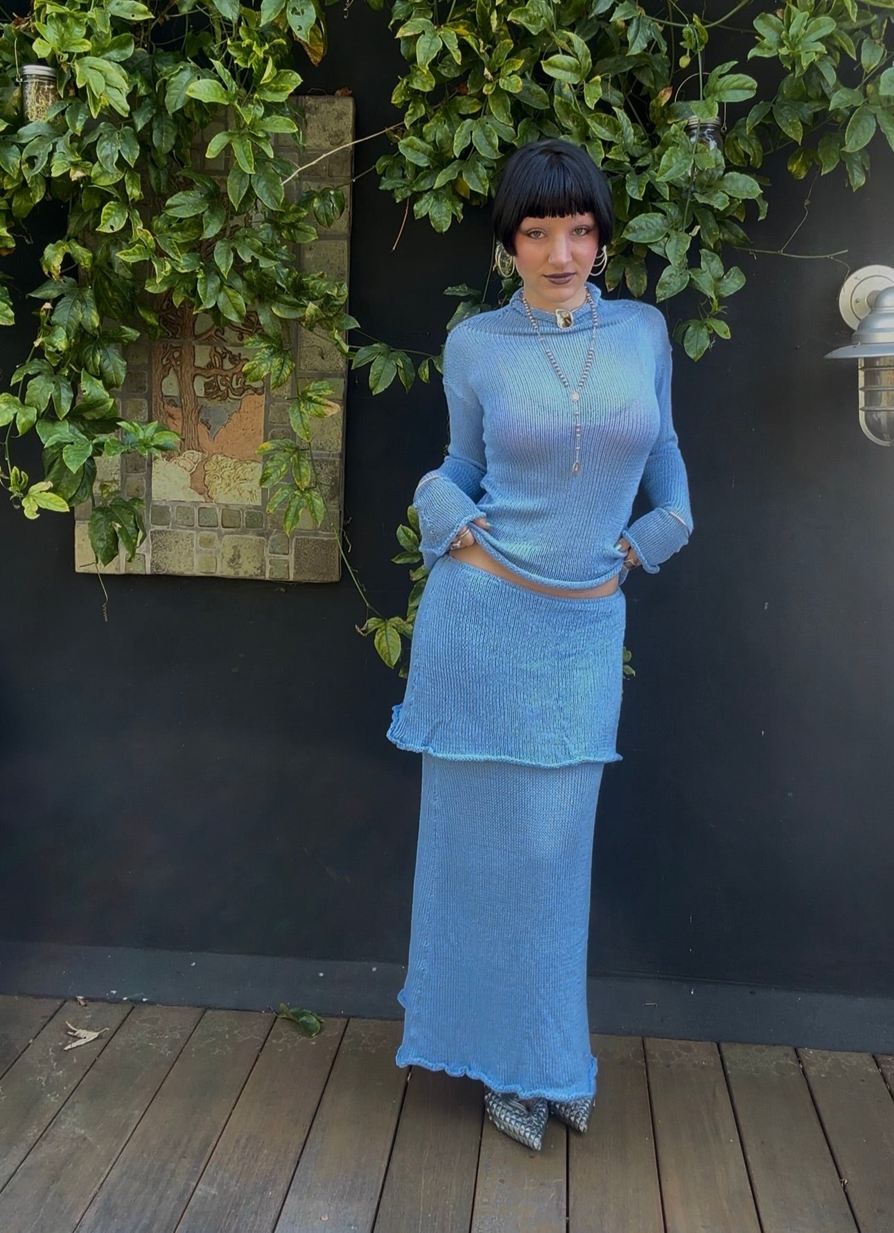 Glacier Knit Maxi Skirt *