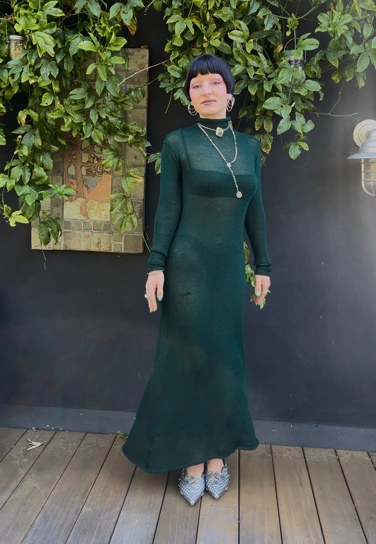 Alocasia Knit Mockneck Maxi Dress *