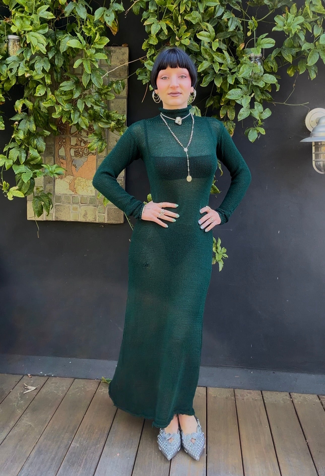 Alocasia Knit Mockneck Maxi Dress *