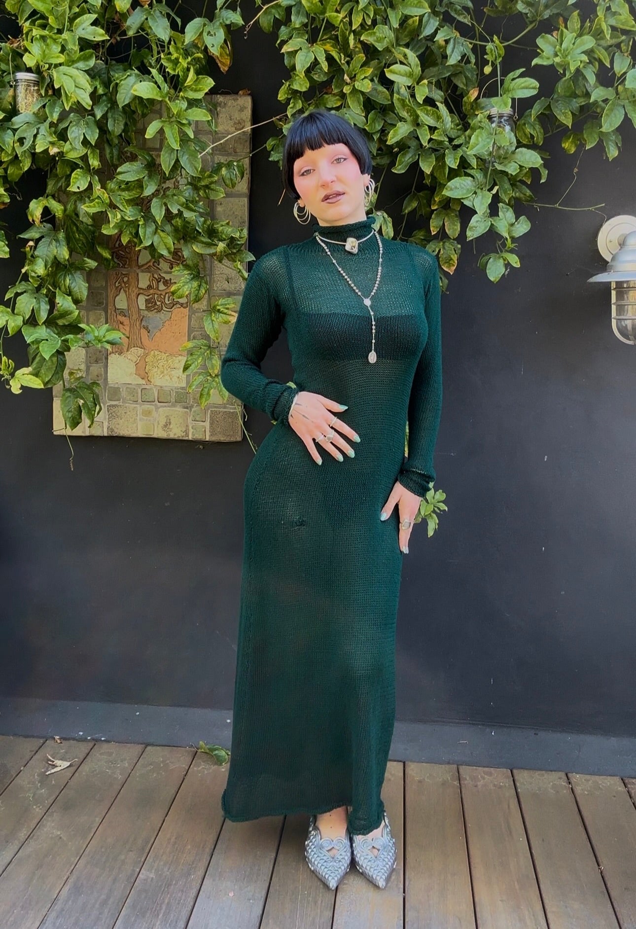 Alocasia Knit Mockneck Maxi Dress *