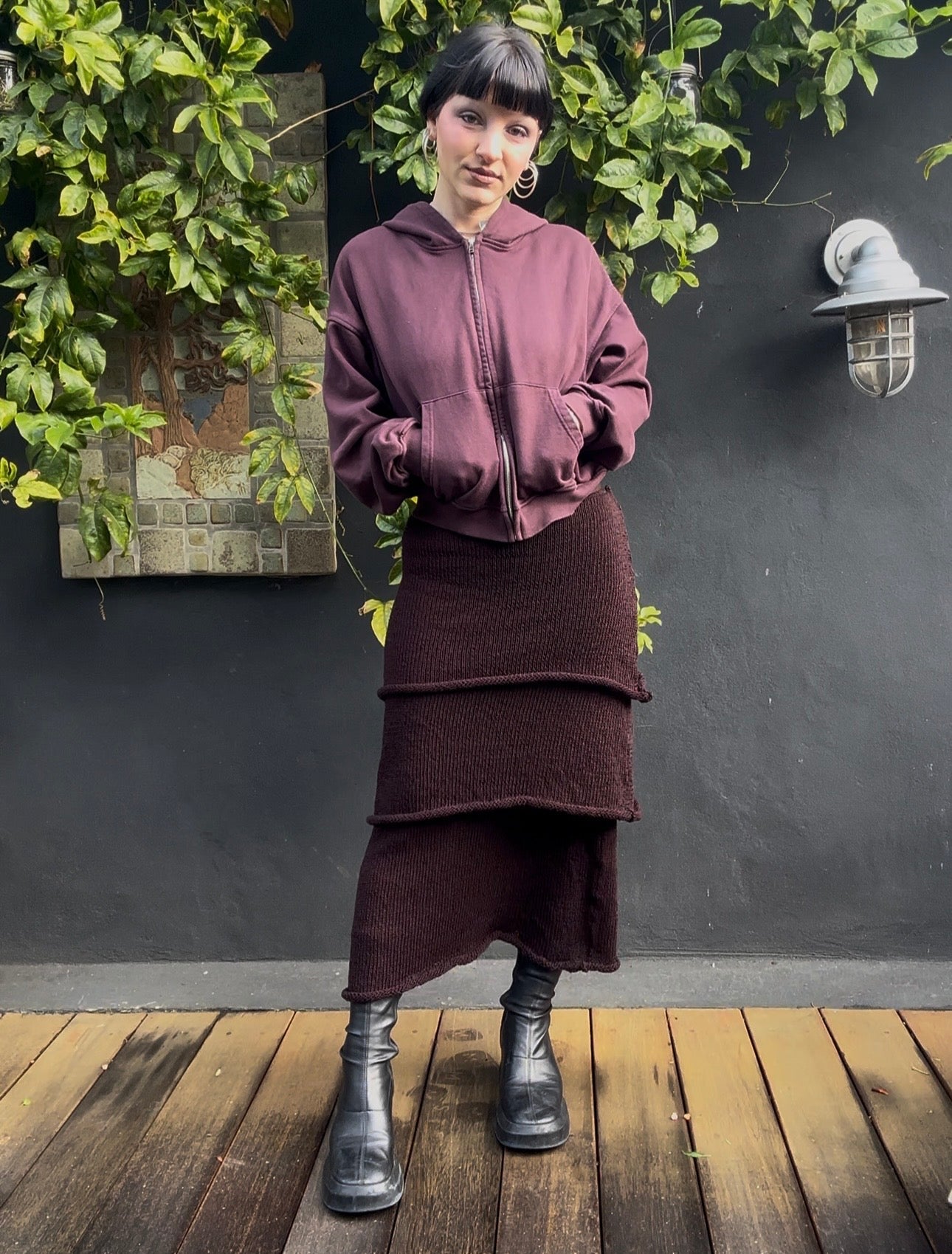 Medusozoa Knit Tiered Maxi Skirt *