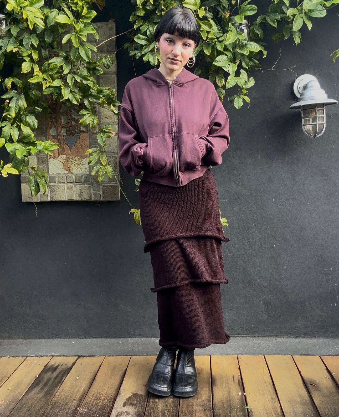 Medusozoa Knit Tiered Maxi Skirt *