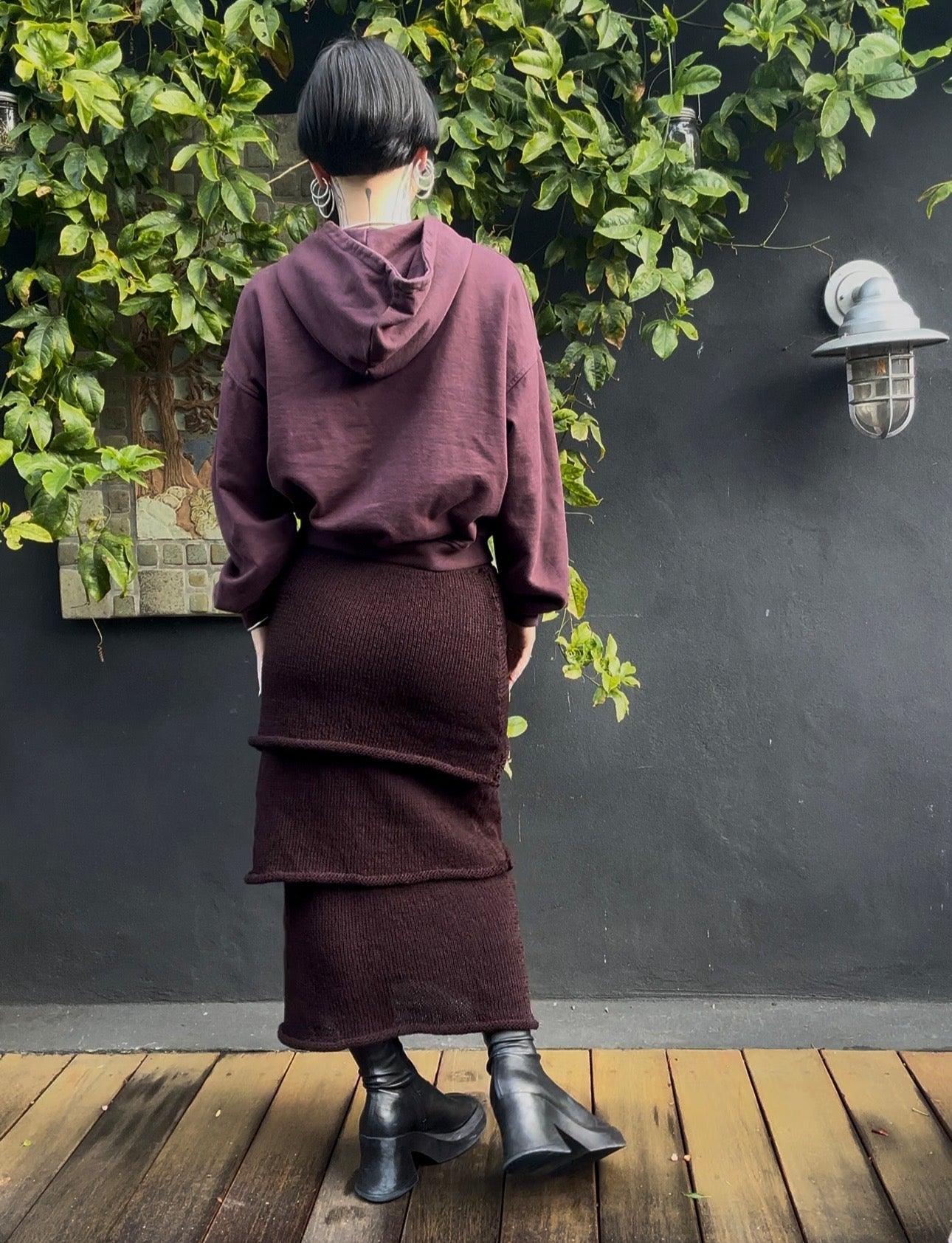 Medusozoa Knit Tiered Maxi Skirt *