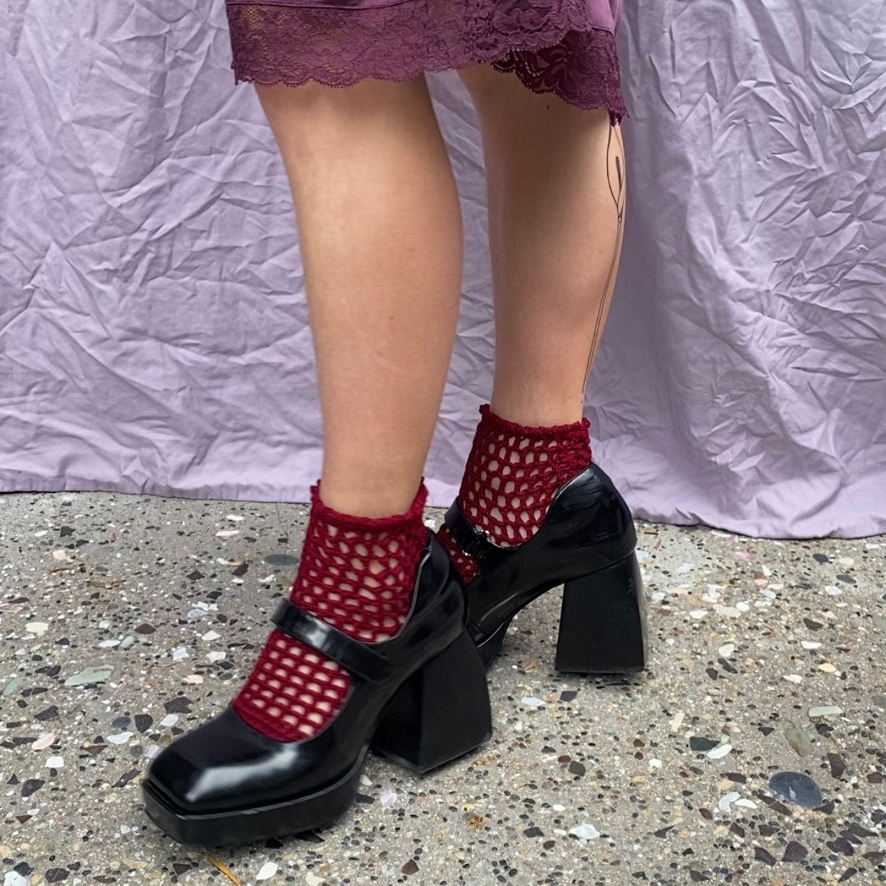 Burdock Mesh Ankle Socks *