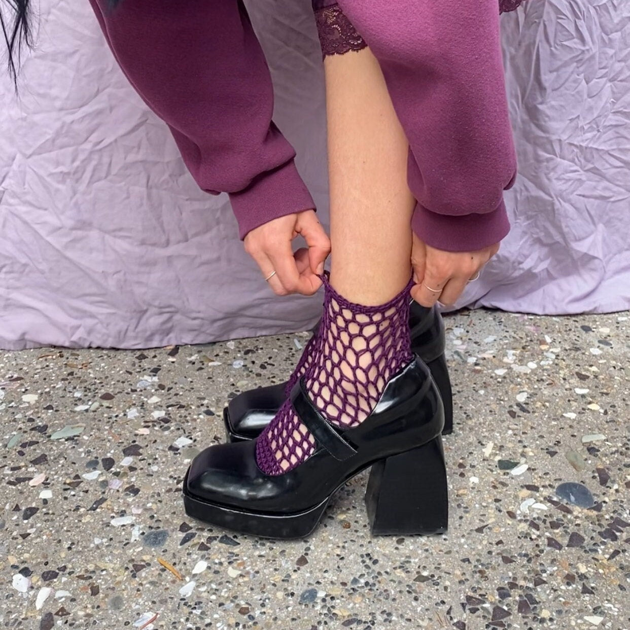 Burdock Mesh Ankle Socks *