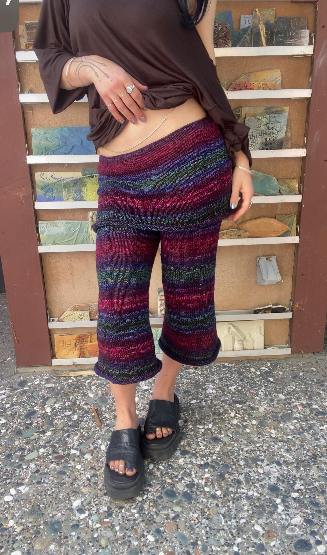 Opal Knit Foldover Capri Pants *