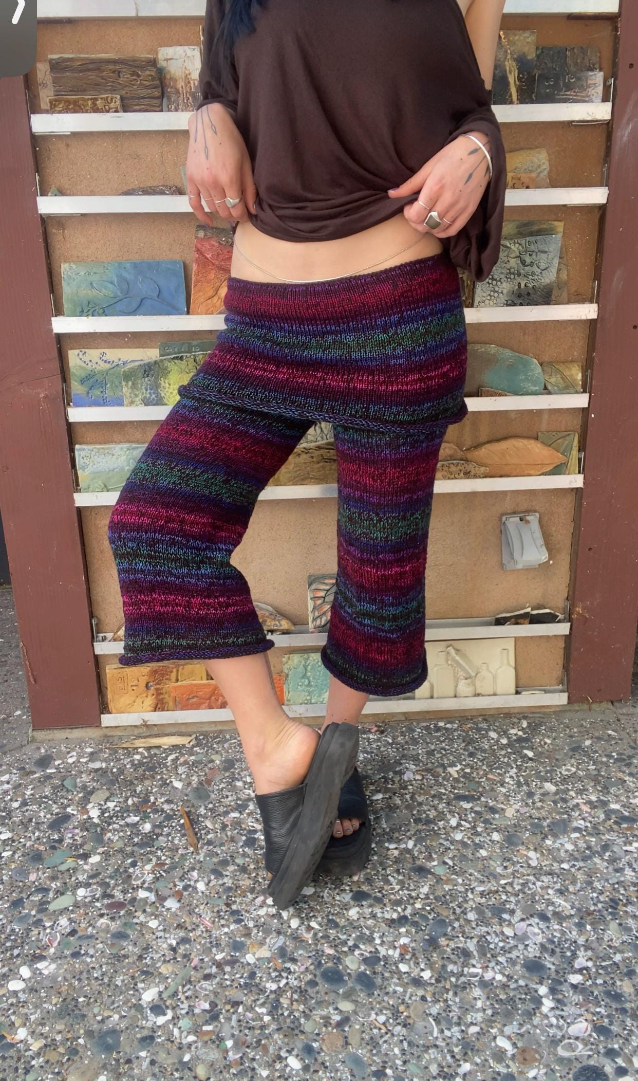 Opal Knit Foldover Capri Pants *