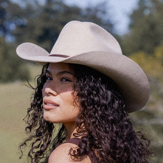 Karina Wool Cowboy Hat - Taupe Made by Minga