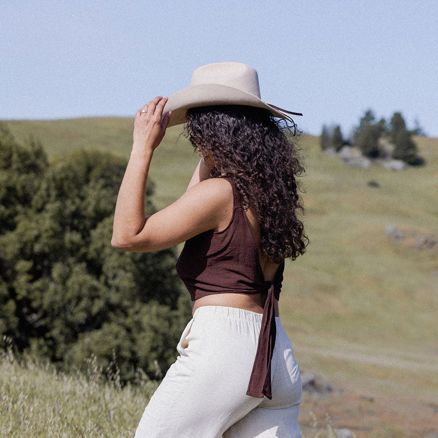 Karina Wool Cowboy Hat - Taupe Made by Minga